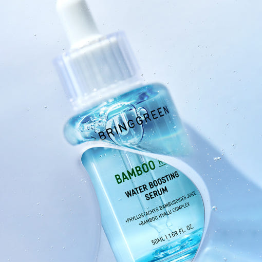 BRINGGREEN Bamboo Hyalu Water Boosting Serum Set – 50ml + 50ml Refill | Deep Hydration for Pore-Level Moisture