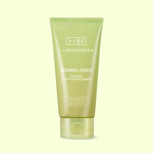 BRINGGREEN Artemisia Calming EX Modeling Pack to Foam Cleanser – 120ml | 2-in-1 Soothing Mask & Gentle Cleanser