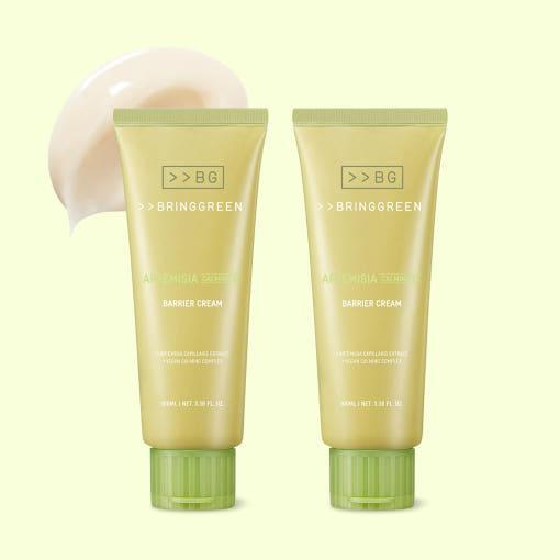 BRINGGREEN Artemisia Calming EX Barrier Cream – 100ml + 100ml | 2X Hydration Power for Sensitive, Dry Skin