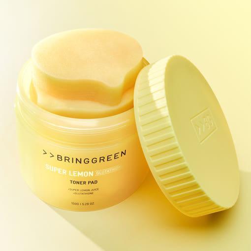 BRINGGREEN Super Lemon Glutathione Toner Pad Set 150g/90pads + 150g/90pads(Refill)