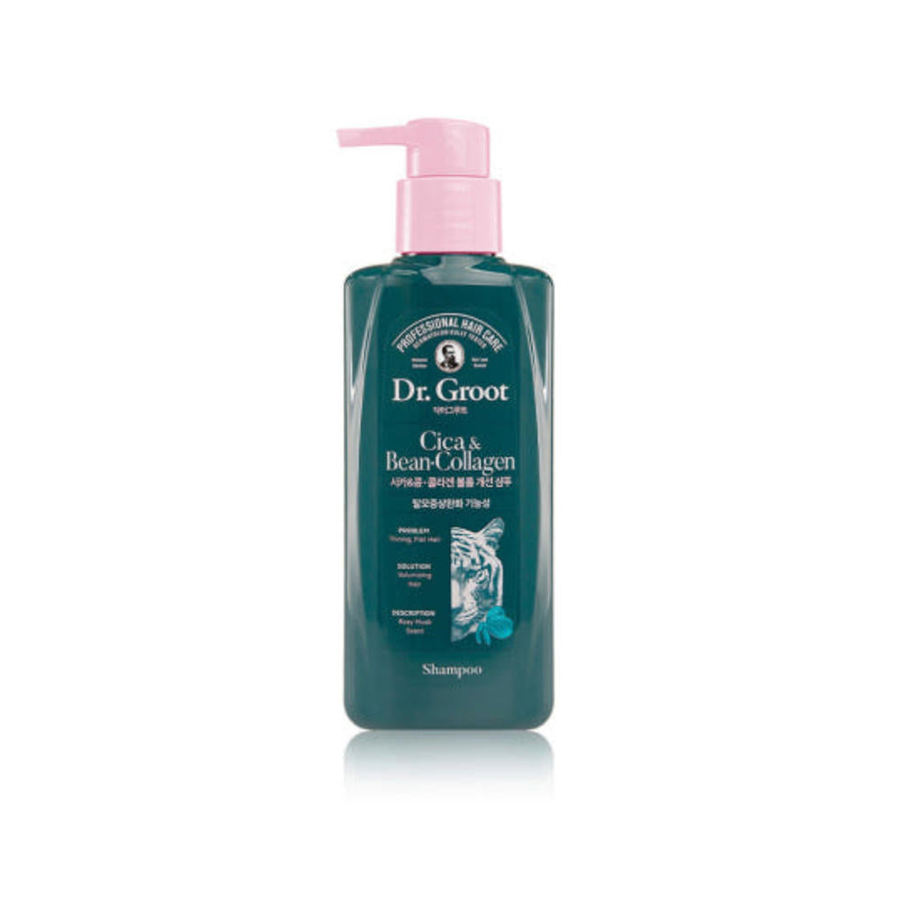 Dr.Groot Cica & Bean-Collagen Shampoo – 300ml | Scalp Balancing & Hair Loss Care with Cica & Plant Collagen