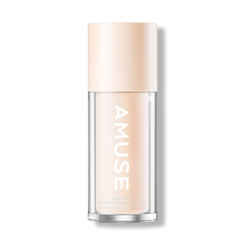 AMUSE Dew Wear Foundation SPF50+ PA++++ 35ml (4 Shades) | 24H Hydrating Coverage with Vegan Jelly Ampoule