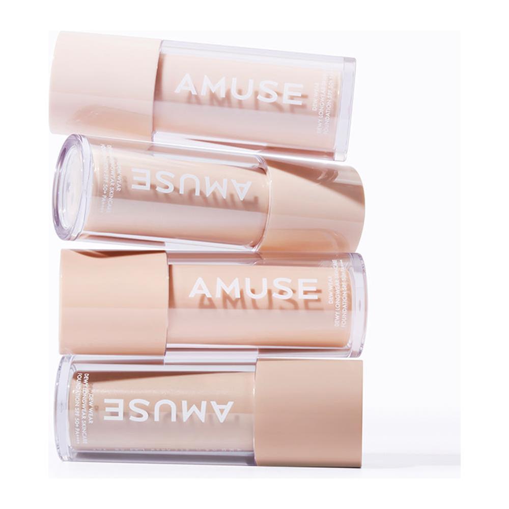 AMUSE Dew Wear Foundation SPF50+ PA++++ 35ml (4 Shades) | 24H Hydrating Coverage with Vegan Jelly Ampoule
