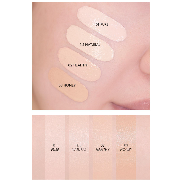 AMUSE Dew Wear Foundation SPF50+ PA++++ 35ml (4 Shades) | 24H Hydrating Coverage with Vegan Jelly Ampoule