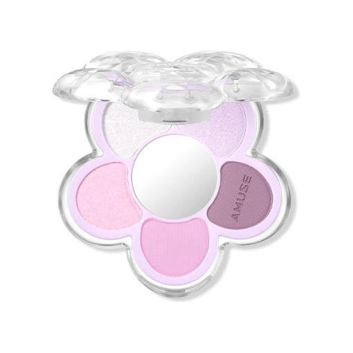 AMUSE Flora Eye Palette 4.5g (4 Colors) | Pocket-Sized Floral-Inspired Eye, Cheek & Highlight Palette