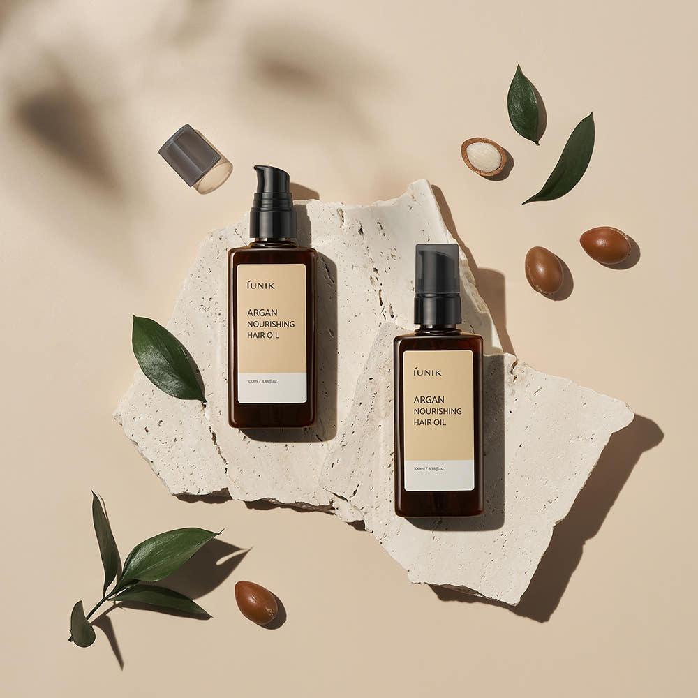 iUNIK Argan Nourishing Hair Oil 100ml | Lightweight Shine & Repair for Dry, Damaged Hair