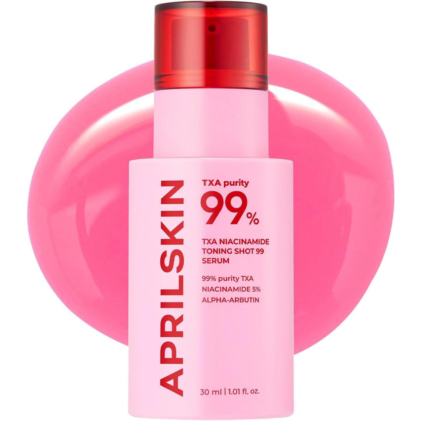 APRILSKIN TXA Niacinamide Toning Shot 99 Serum 30ml | Spicule-Infused Brightening & Pore Care Serum