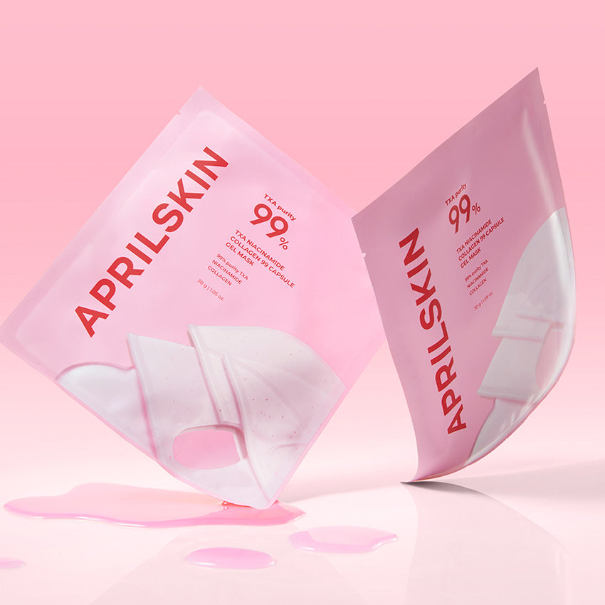 APRILSKIN TXA Niacinamide Collagen 99 Capsule Gel Mask 30g x 4ea | Brightening, Firming & Hydrating Gel Mask