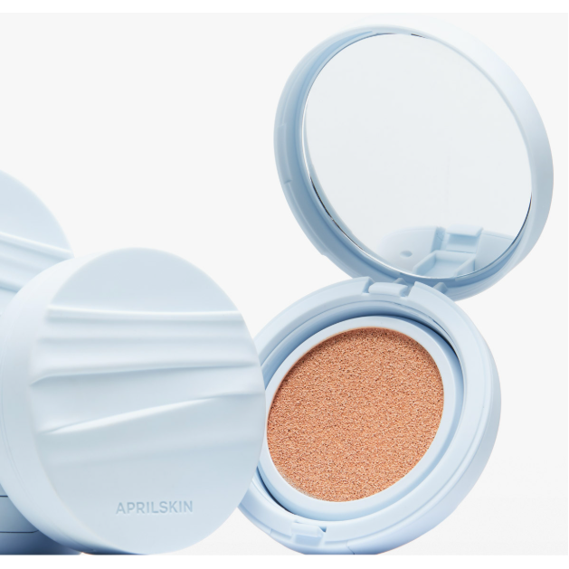APRILSKIN Glowing Matt Cushion SPF50+ PA++++ Set 12g + 12g Refill (5 Shades) | 24-Hour Glow-Matte Coverage for Sensitive Skin