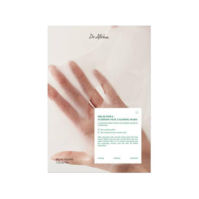 Dr.Althea Cushion Veil Calming Mask Sheet 28g x 4ea | Instant Cooling & Hydration for Sensitive Skin