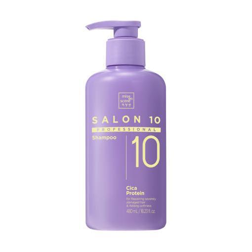 mise en scène Salon 10 Professional Cica Protein Shampoo – 480ml | The 2-in-1 Hair & Scalp Savior – Salon-Grade Repair Meets Soothing Relief