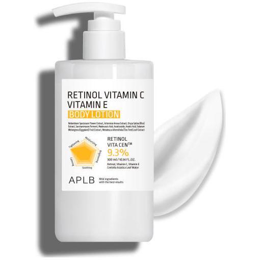 APLB Retinol + Vitamin C & E Body Lotion  300ml | Professional-Grade Skin Renewal From Neck to Toe