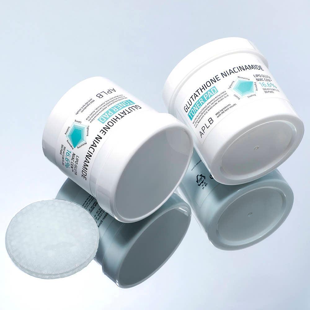 APLB Glutathione + Niacinamide Toner Pads  60 Pads The 30-Second Skin Reset for Dull, Sensitive & Pore-Prone Skin