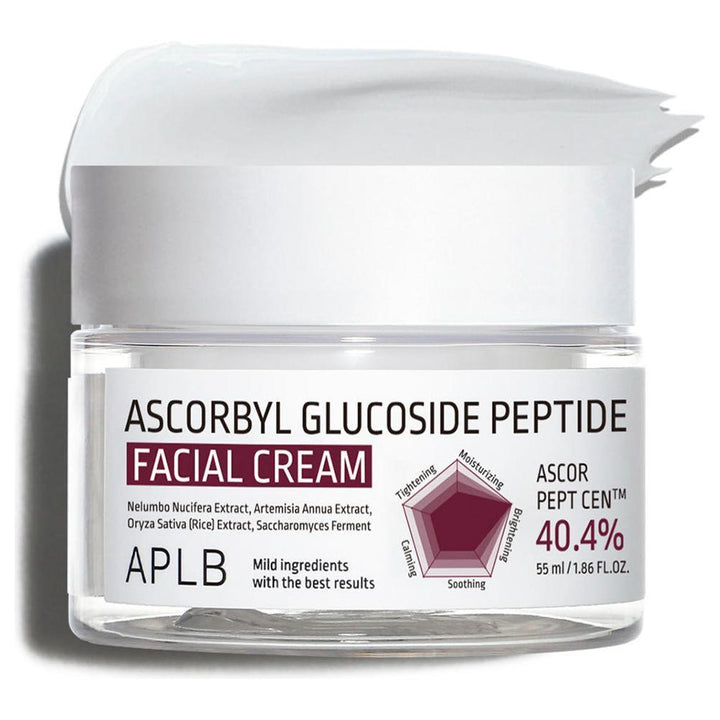 APLB Ascorbyl Glucoside Peptide Facial Cream 55ml | Brightening, Firming Moisturiser for Sensitive & Dull Skin