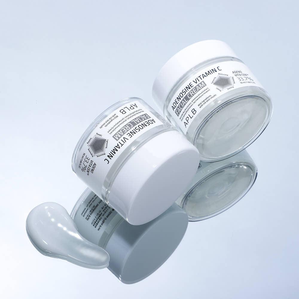 APLB Adenosine Vitamin C Facial Cream  55 ml | Brightening & Firming Moisturiser for Sensitive Skin