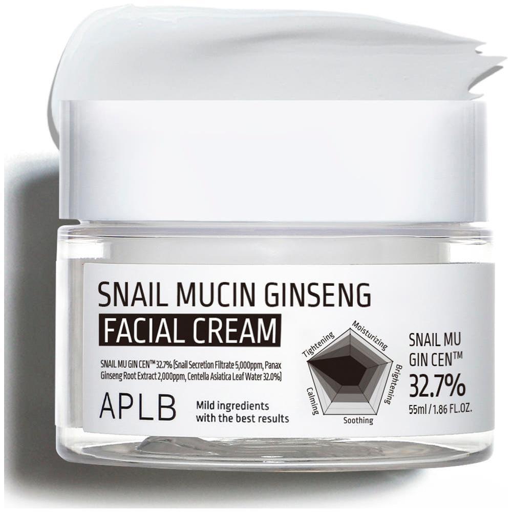 APLB Snail Mucin Ginseng Facial Cream 55ml | Intense Repair, Hydration & Firming for Sensitive Skin