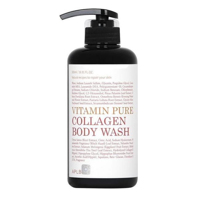 APLB Vitamin Pure Collagen Body Wash  300ml | Nourishing, Firming Cleanser with Vitamin C & Collagen