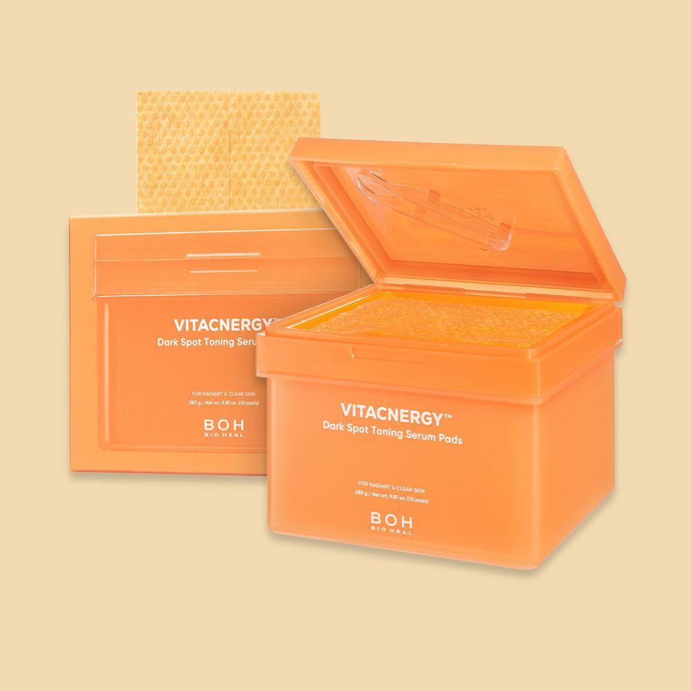 BIO HEAL BOH Vitacnergy Dark Spot Toning Serum Pads 280g | 70 Pads - Daily Brightening Treatment