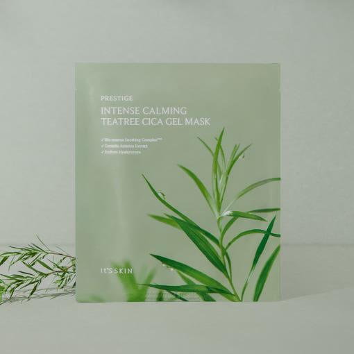 It'S SKIN Prestige Intense Calming Tea Tree Cica Gel Mask – 30g x 10 Count The SOS Rescue Treatment for Stressed, Reactive & Blemish-Prone Skin