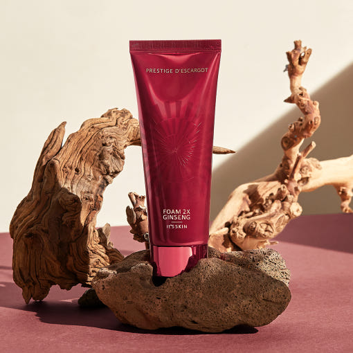 It’S SKIN Prestige Foam 2X Ginseng D Escargot Cleanser  150ml | Deep Cleansing & Nourishing Foam with Snail Mucin & Red Ginseng