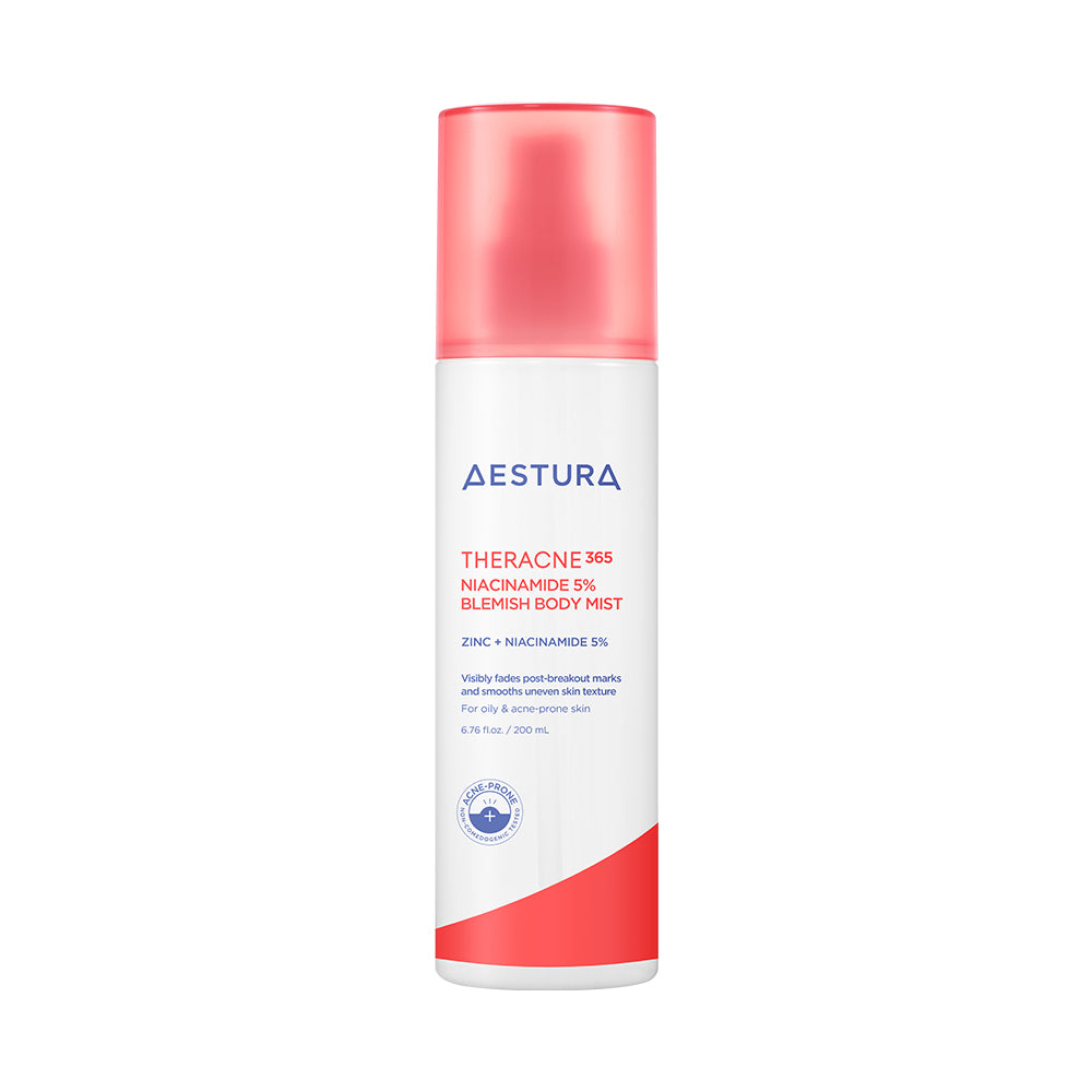 AESTURA Theracne 365 Niacinamide 5% Blemish Body Mist – 200ml | The Dermatologist-Approved Body Brightening Revolution