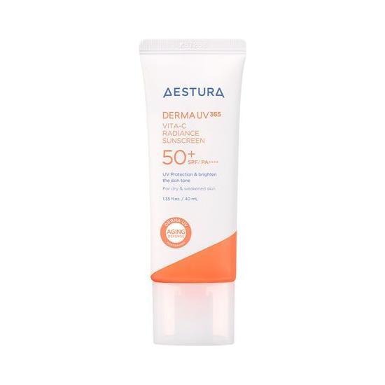 AESTURA Derma UV 365 Vita-C Radiance Sunscreen – 40ml | The Dermatologist-Approved SPF That Brightens While It Protects