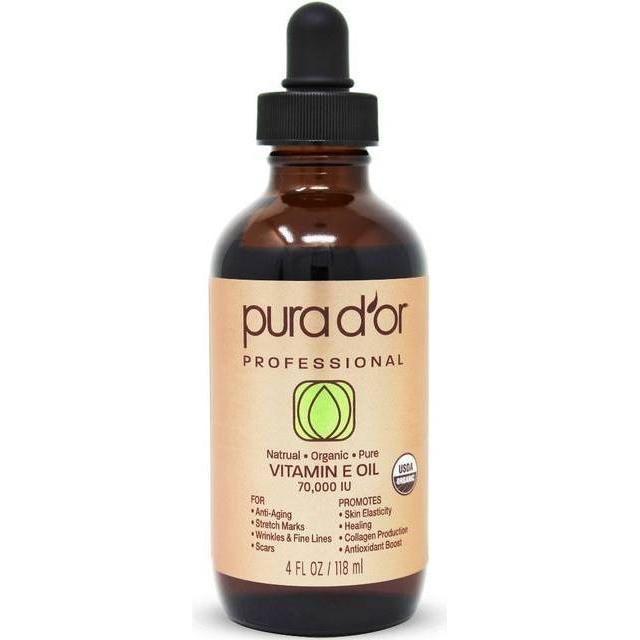 PURA D'OR Organic Vitamin E Oil Blend 70,000 IU | Multi-Use Nourishing & Anti-Aging Body Oil