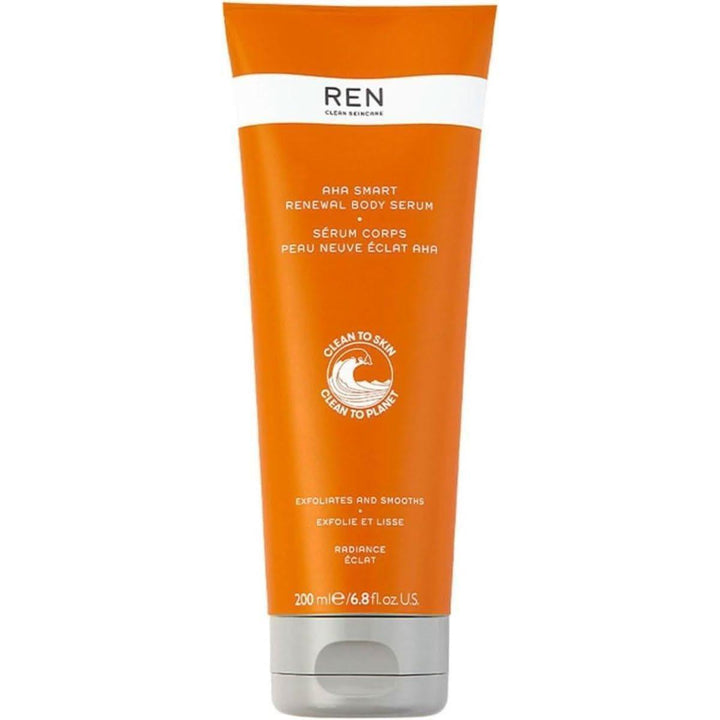 REN AHA Smart Renewal Body Serum 200ml | Exfoliating & Hydrating Serum for Radiant, Smooth Skin Glow From Neck to Toe