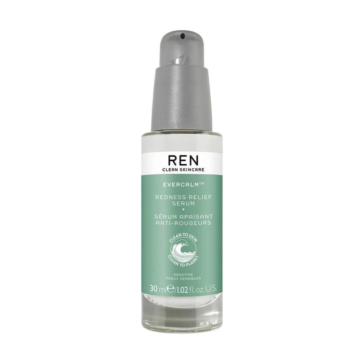 REN Clean Skincare Evercalm Redness Relief Serum 30ml | Fast-Acting Serum to Visibly Reduce Redness & Soothe Sensitive Skin