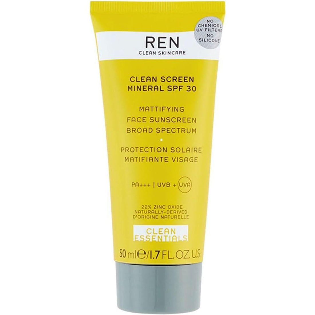 REN Clean Screen Mineral SPF 30 50ml | Mattifying Daily Sunscreen for Sensitive Skin