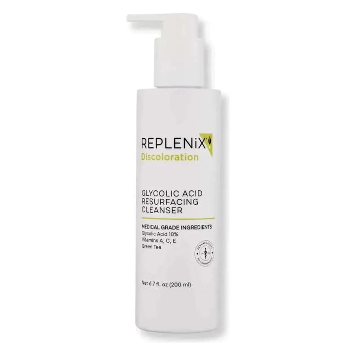 Replenix Glycolic Acid Resurfacing Cleanser 200ml | Brightening & Exfoliating Face Wash for Dull & Uneven Skin