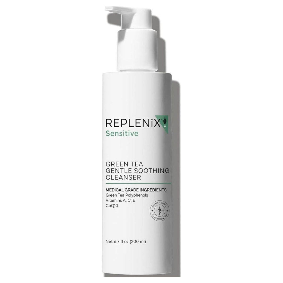 Replenix Green Tea Gentle Soothing Cleanser 200ml | Ultra-Calming Cleanser for Sensitive, Redness-Prone &amp; Rosacea Skin
