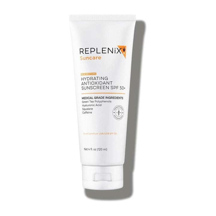 Replenix Hydrating Antioxidant Tinted Mineral Sunscreen SPF50 120ml | Dermatologist-Developed Broad-Spectrum Protection with Hydration & a Natural Tint