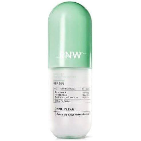 RNW DER. CLEAR Gentle Lip & Eye Makeup Remover 120ml | Instant Waterproof Makeup Dissolver