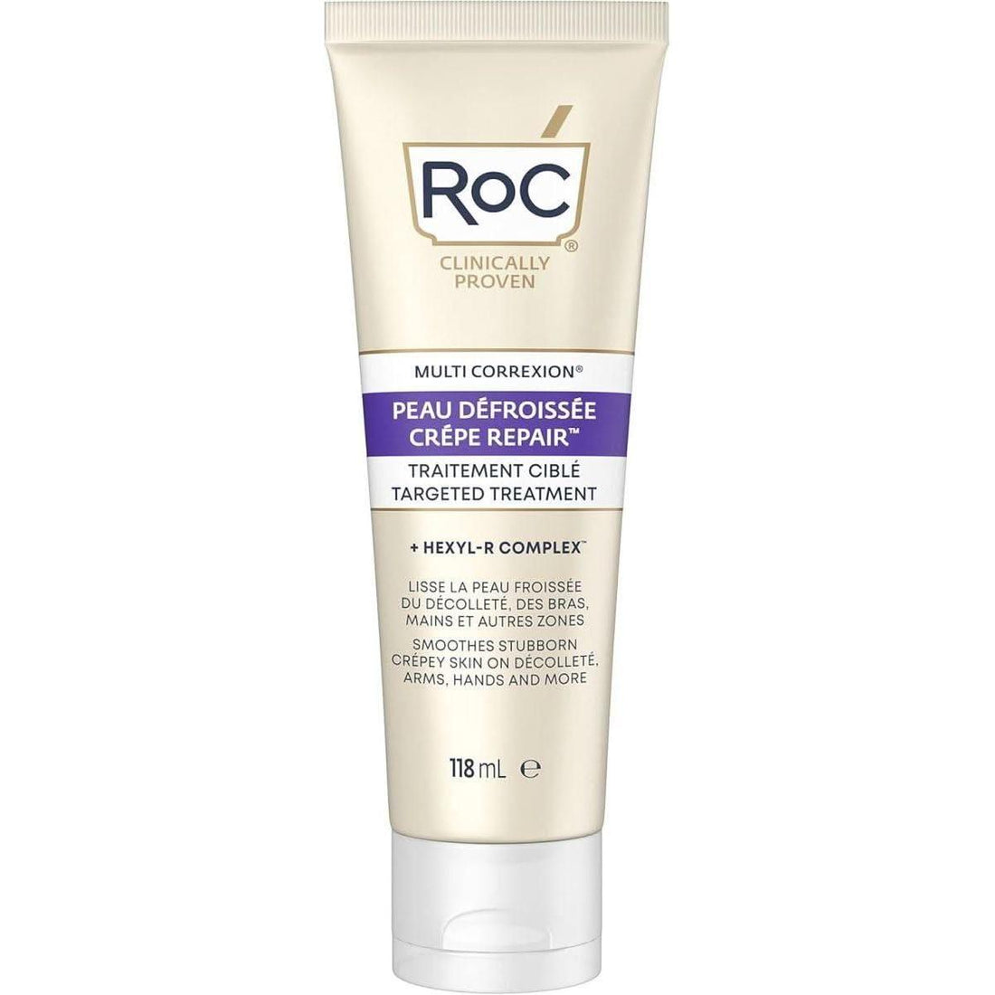 RoC Multi Correxion Crepe Repair Targeted Treatment 118ml | Advanced Firming & Hydration to Visibly Smooth Crepey, Thinning Skin