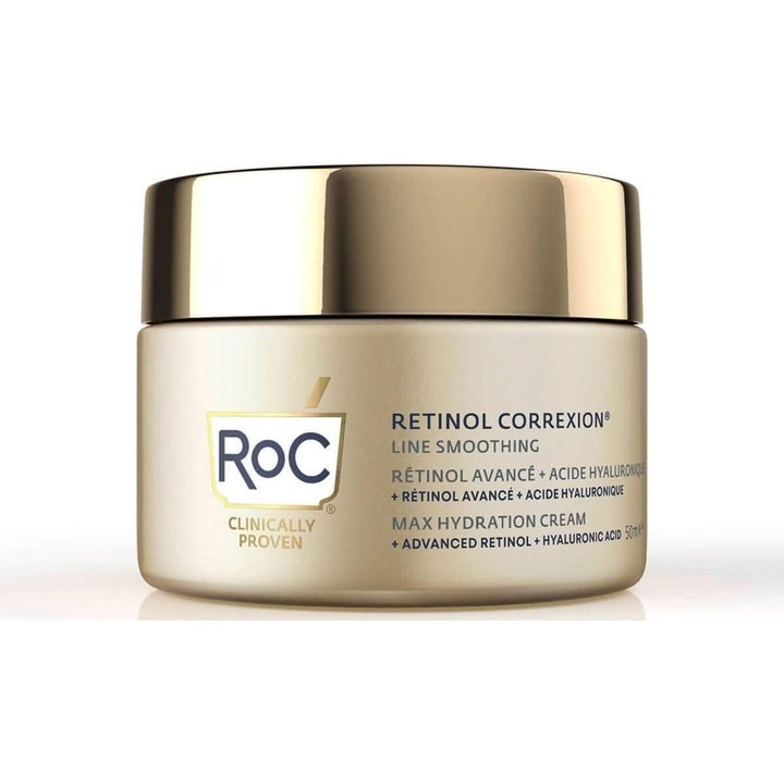 RoC Retinol Correxion Line Smoothing Max Daily Hydration 50ml | Intensive Anti-Wrinkle Moisturizer with Retinol + Hyaluronic Acid