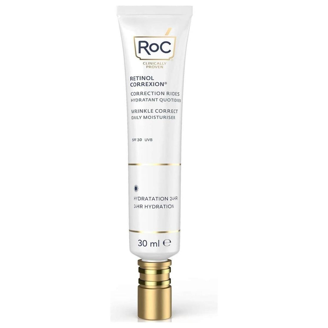 RoC Skincare Retinol Correxion Wrinkle Correct Daily Moisturiser SPF 20 30ml | Anti-Wrinkle Hydration with Daily Sun Protection