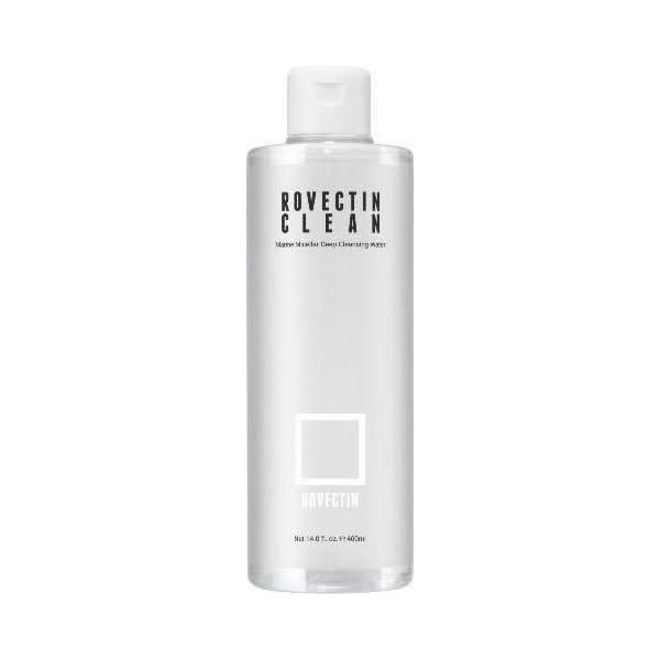 ROVECTIN Clean Marine Micellar Deep Cleansing Water 400ml | Gentle Ocean-Inspired Makeup Remover