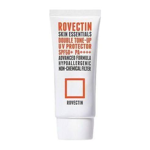 ROVECTIN Skin Essentials Double Tone-Up UV Protector SPF50+ PA++++ 50ml | Brightening Mineral Sunscreen