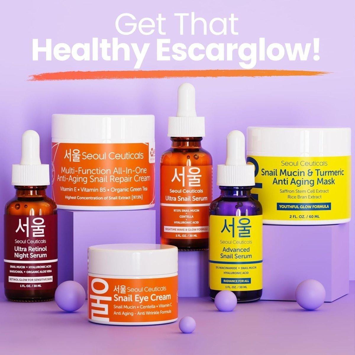 SeoulCeuticals Multi Function All-In-One Snail Repair Cream The Ultimate Snail Mucin Elixir for Dewy, Reborn Skin SeoulCeuticals