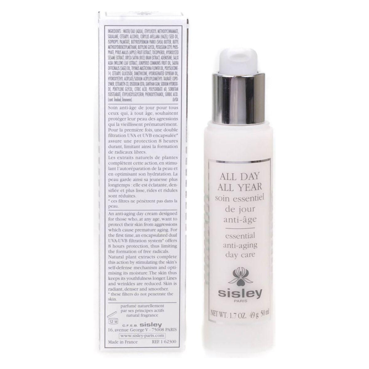Sisley All Day All Year Essential Anti-Aging Day Care 50ml | Daily Protective Skincare to Defend Against Premature Ageing