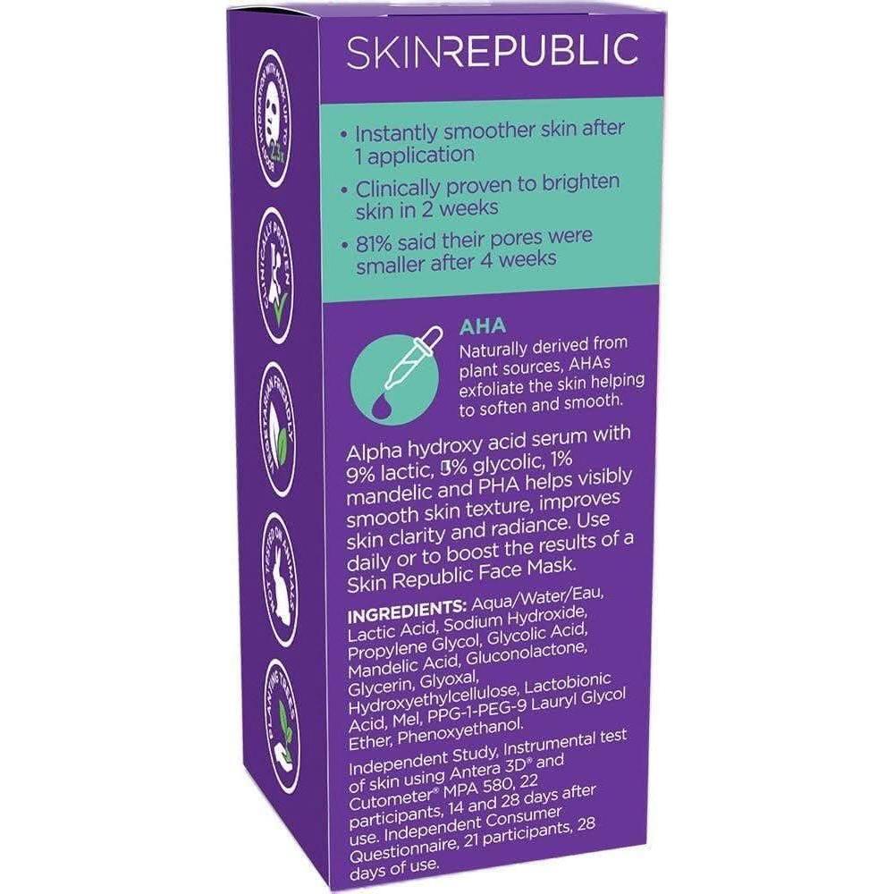 Skin Republic AHA 15% + PHA Serum 30ml | Brighten, Smooth & Refine Texture