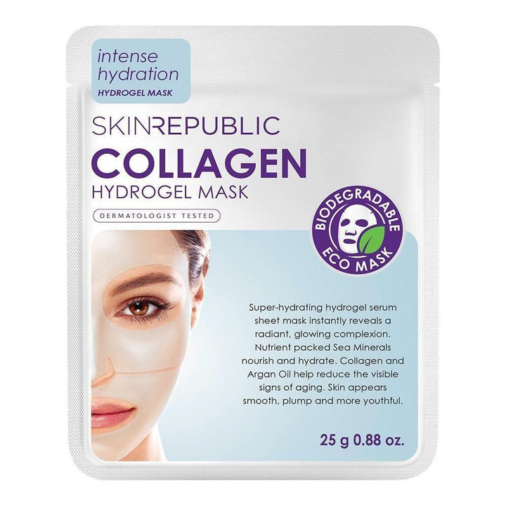Skin Republic Collagen Hydrogel Face Sheet Mask | Anti-Aging, Hydrating & Firming Treatment Skin Republic