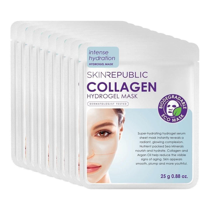 Skin Republic Collagen Hydrogel Face Sheet Mask (Pack of 10) | Firming & Hydrating Anti-Ageing Boost Save 30% Skin Republic