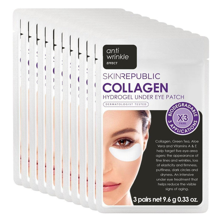 Skin Republic Collagen Hydrogel Under Eye Patches (Pack of 10) | Brighten, Firm & Smooth Save 30%