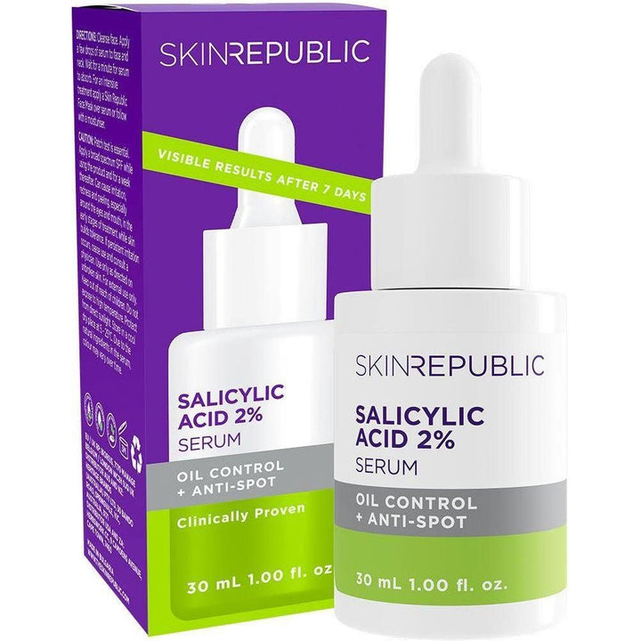 Skin Republic Salicylic Acid 2% Serum 30ml | Clears Blemishes & Reduces Oil in 7 Days
