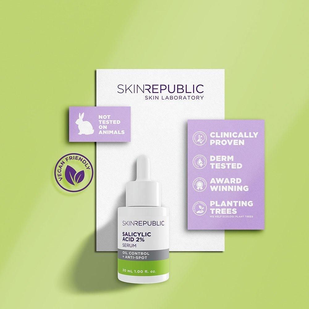 Skin Republic Salicylic Acid 2% Serum 30ml | Clears Blemishes & Reduces Oil in 7 Days