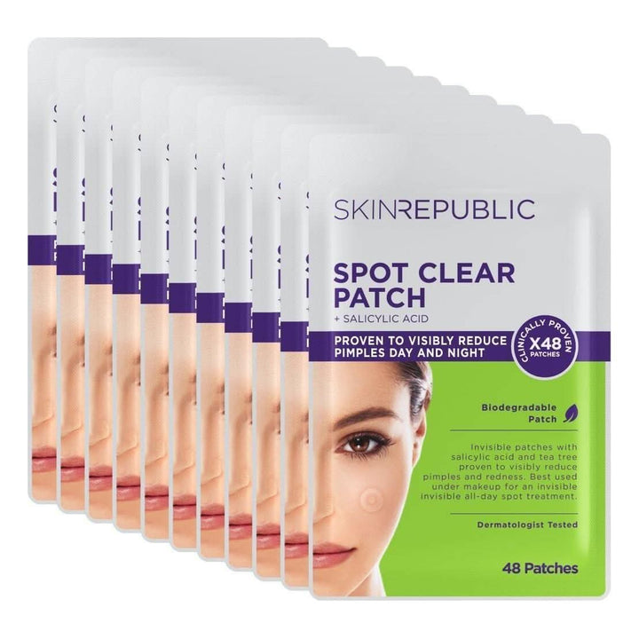 Skin Republic Spot Clear Salicylic Acid Patch Pack of 10 | Overnight Spot Treatment with Salicylic Acid & Tea Tree