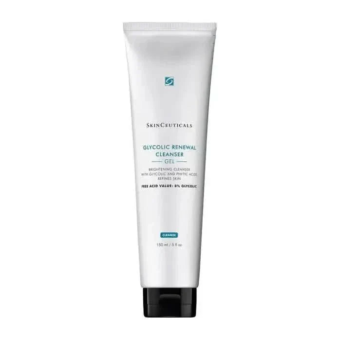 SkinCeuticals Glycolic Renewal Cleanser 150ml | 8% Glycolic Acid Gel Cleanser for Radiance, Texture & Makeup Removal