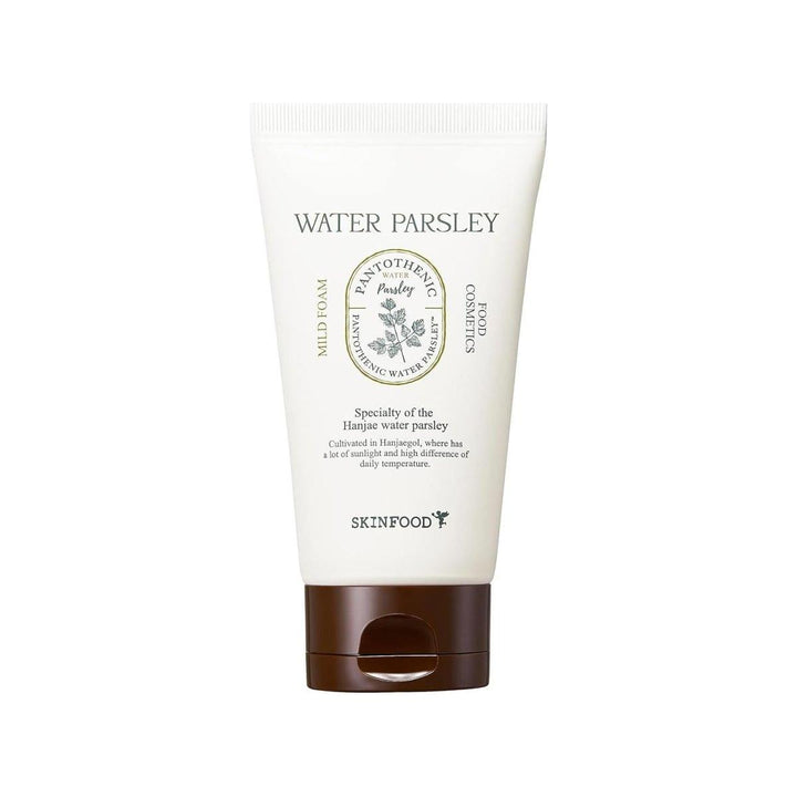 SKINFOOD Pantothenic Water Parsley Mild Foam Cleanser 150ml | Daily Gentle Face Wash for Acne-Prone & Oily Skin | Oil-Balancing Formula with Parsley Extract